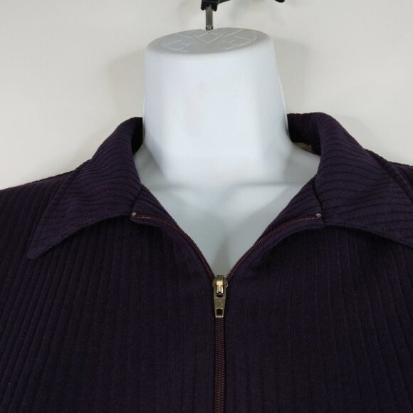North Face Tekware Technology Top Quarter Zip Sweater Purple Size Medium - Picture 5 of 9